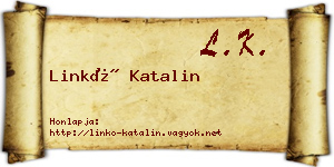 Linkó Katalin névjegykártya